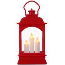 Luminária Mini Lanterna Retrô com 3 velas de LED 7x12