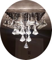 Luminária Moderna De Cristal Para Sala De Estar