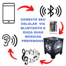 Luminária Musical Bluetooth , Maçonaria, Demolay, Olho, Maçom, Som - Avelar Criações