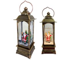 Luminaria Natal Natalino Musical Globo de Neve Lamparina Papai Noel Arvore Presente Decoraçao Fim de Ano Festa Estante Mesa Casa Trabalho Escritorio C