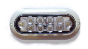 Luminária Nautica 10 Leds 12v Luz de Cabine - Barcos Trailer