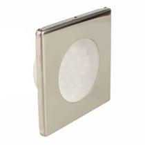 Luminária Náutica Cabine LED Quadrado 12v Inox