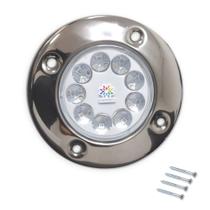 Luminária Náutica LED 27 Watts 12V Subáquatica Inox 12 cm