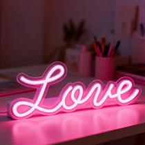 Luminária Neon Love Miootly LED USB 41 x 15 cm Luz Rosa Luminária Neon Love Miootly LED USB 41 x 15 cm Luz Rosa