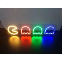 Luminária neonled - game pacman pac man 60x15cm