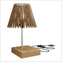 Luminária Nero Mesa MDF Freijó 31x17cm Design Moderno