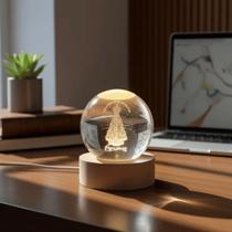 Luminária Nossa Senhora Aparecida Led Bola De Vidro Cabo USB