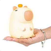 Luminária Noturna Capivara Abajur Mesa Infantil De Silicone