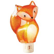 Luminária Noturna de Parede Decorativa Raposa da Floresta Sentada Laranja 9 x 15 cm Acrílica com Plugue Luminária Noturna de Parede Decorativa Raposa da Floresta Sentada Laranja 9 x 15 cm Acrílica com Plugue