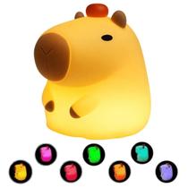 Luminaria Noturna Infantil Led Bebê Silicone Capivara Abajur Luminaria Noturna Infantil Led Bebê Silicone Capivara Abajur