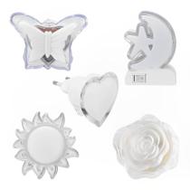 Luminária Noturna Led Abajur Tomada Led Bivolt Infantil Quarto Borboleta/Lua Estrela/Coração Luminária Noturna Led Abajur Tomada Led Bivolt Infantil Quarto Borboleta/Lua Estrela/Coração