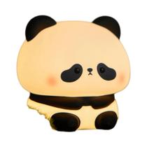 Luminária Noturna LED De Silicone Panda Fofa Para Meninos, Recarregável, Decoração De Quarto,