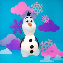 Luminária Olaf Frozen com Lâmpada LED - Boneco de Neve Disney Presente Menino Menina Dia Crianças