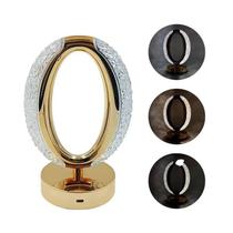 Luminária Oval De Mesa Usb Led 03 Branco Frio Quente Neutro