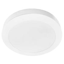 Luminária Painel De Teto 24W Sobrepor Redonda Led 3000K Luz Amarela Forro Pvc Gesso Quarto Cozinha Sala Banheiro