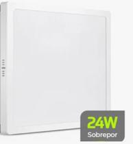 Luminária painel led sobrepor quadrado 24w 3000k luz branca quente lumanti