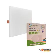 Luminária Painel Plafon Led 18w Quadrado Emb 2em1 Borda Infinita Bivolt Embuled