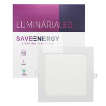 Luminária Painel Plafon Led Embutir 17x17 12W 5700K SaveEnergy