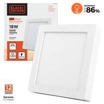 Luminária Painel Plafon Led Sobrepor 18w 3000k Black+Decker