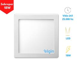 Luminária Painel Plafon Sobrepor teto LED 18W/6500k quadrada