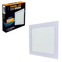 Luminaria Painel Quadrado De Embutir Led 12W