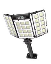 Luminária Painel Triplo Solar Led 800w Sensor Ip65 Controle Poste Parede Quintal