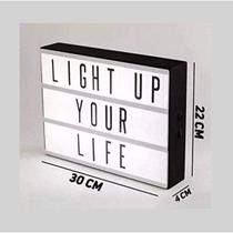 Luminária Palavras Letras Light Box Cinema Letreiro Led Luminária Palavras Letras Light Box Cinema Letreiro Led