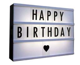 Luminária Palavras Letras Light Box Cinema Letreiro Led Luminária Palavras Letras Light Box Cinema Letreiro Led