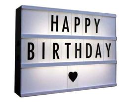 Luminária Palavras Letras Light Box Cinema Letreiro Led Luminária Palavras Letras Light Box Cinema Letreiro Led