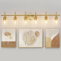 Luminária para Banheiro Foucasal com 6 Lâmpadas e Cúpulas de Vidro Douradas Luminária para Banheiro Foucasal com 6 Lâmpadas e Cúpulas de Vidro Douradas