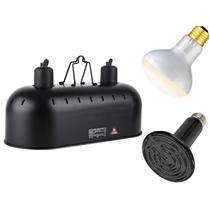 Luminária para répteis DXOPHIEX Dual com lâmpada de incandescência de 150 W Luminária para répteis DXOPHIEX Dual com lâmpada de incandescência de 150 W