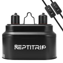 Luminária para répteis REPTITRIP dupla 160 W com interruptores