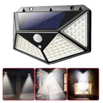 Luminária Parede 100 Leds Solar Sensor Presença Movimento Jardim Prova Dágua Iluminação Luzes Segurança Luminária Parede 100 Leds Solar Sensor Presença Movimento Jardim Prova Dágua Iluminação Luzes Segurança