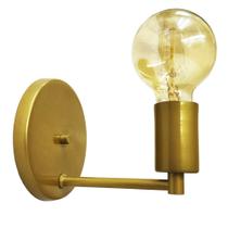 Luminária Parede Arandela Moderna Sala Cama Banheiro Dourada Luminária Parede Arandela Moderna Sala Cama Banheiro Dourada