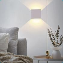 Luminaria Parede Arandela Quadrada Decorativa Uso Externo Branco Luminaria Parede Arandela Quadrada Decorativa Uso Externo Branco