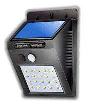 Luminária Parede Solar 30 Leds Bateria Luz Balizador Jardim Cor Da Carcaça Preto