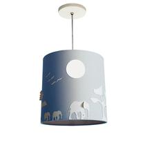 Luminária Pendente 1 Foco 15W Savana 4649 Tom Luz Iluminação Azul-bebê