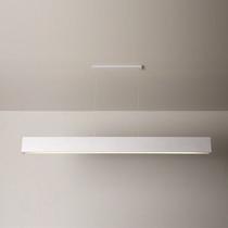 Luminária Pendente 1 Lâmp. Retangular 65cm Alumínio Branco Arky