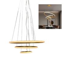 Luminaria Pendente 3 em 1 Led Perfil Lustre Aneis Infinito Aro Ajustavel Regulavel Iluminaçao Moderno Sala Quarto Recepçao Ambiente Decoraçao Luminaria Pendente 3 em 1 Led Perfil Lustre Aneis Infinito Aro Ajustavel Regulavel Iluminaçao Moderno Sala Quarto Recepçao Ambiente Decoraçao