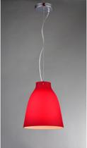 Luminária Pendente Acetinado Vermelho 1 Lamp. E27- Ref: SE 1001-chandelie