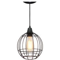 Luminária Pendente Aramado Curve Retrô Moderno E27 Luminária Pendente Aramado Curve Retrô Moderno E27