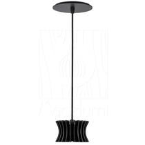 Luminária Pendente Arcum P Madeira E27 Decoração Moderno