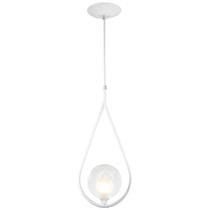 Luminária Pendente Aro Gota Harmony Branco Magnifico Luminária Pendente Aro Gota Harmony Branco Magnifico