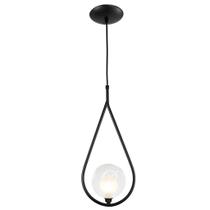 Luminária Pendente Aro Gota Harmony Preto Magnifico Luminária Pendente Aro Gota Harmony Preto Magnifico