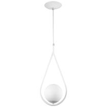 Luminária Pendente Aro Gota Orby Branco Magnifico Luminária Pendente Aro Gota Orby Branco Magnifico