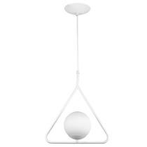 Luminária Pendente Aro Triangulo Orby Branco Magnifico Luminária Pendente Aro Triangulo Orby Branco Magnifico