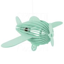 Luminária Pendente Avião Teco Teco Infantil Verde Claro e27 Luminária Pendente Avião Teco Teco Infantil Verde Claro e27