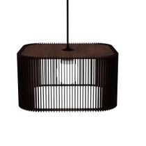Luminária Pendente Ayla Modelo Ripado - Marrom