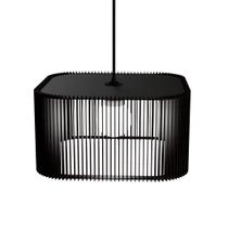 Luminária Pendente Ayla Modelo Ripado Preta Luminária Pendente Ayla Modelo Ripado Preta