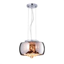 Luminária Pendente Bacia Cristal 28cm G9 Lumier Cromado